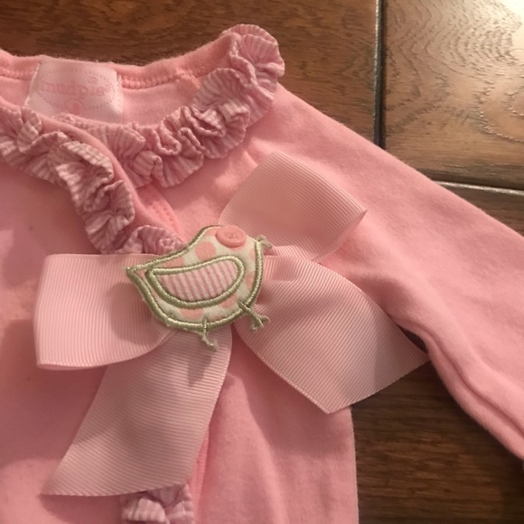 Girls Mud Pie footed onesie - Picture 2 of 3